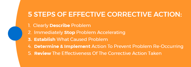 steps of corrective action plan
