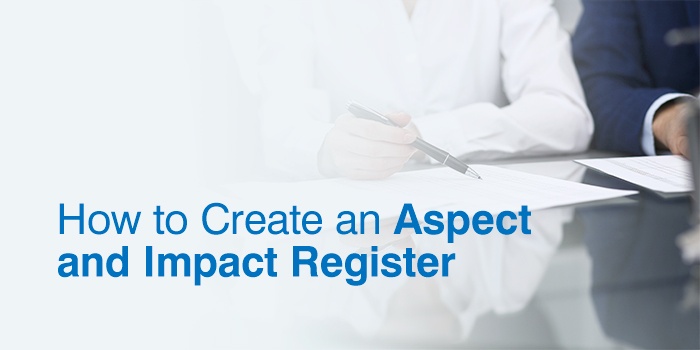 how to create aspect and impact register
