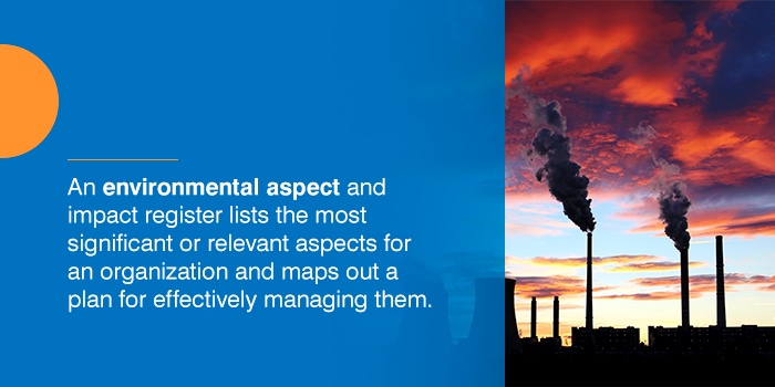 environmental aspect and impact register