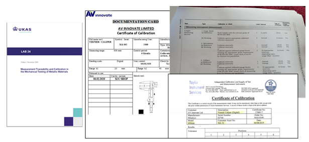 equipment calibration register example